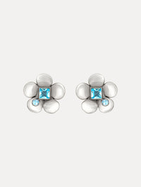 Flower Stud Earrings Front View