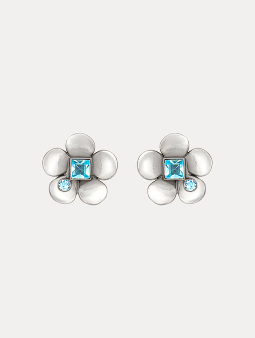 Flower Stud Earrings Front View