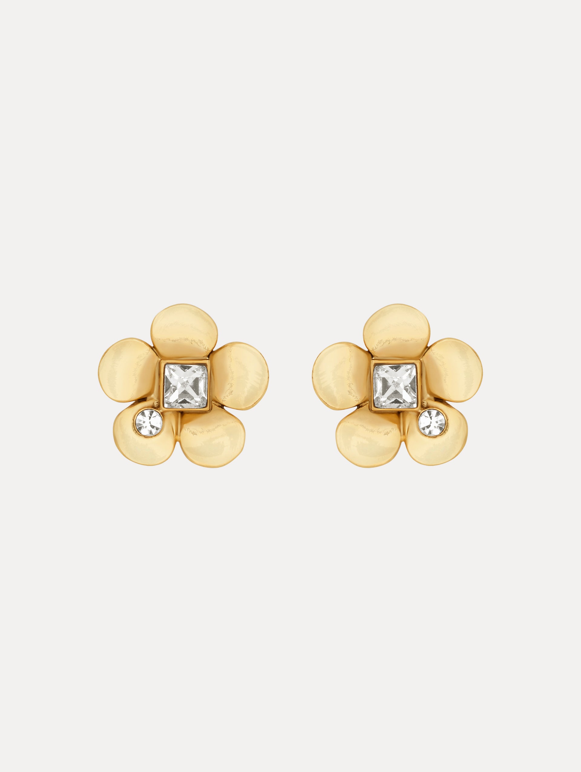 Flower Stud Earrings Front View