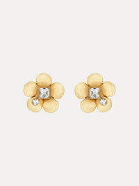 Flower Stud Earrings Front View