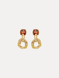 Scramble Chain-Link Earrings Light Topaz