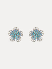 Crystal Flower Stud Earrings