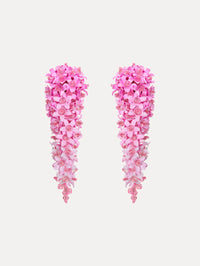 Cascading Flower Clip-On Earrings Front View