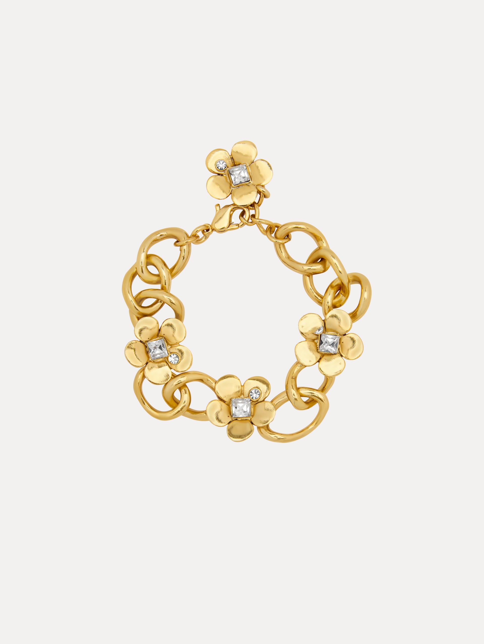 O Chain-Link Flower Bracelet Front View