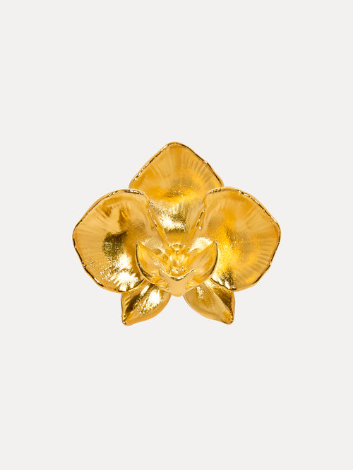 Large Orchid Brooch Front View