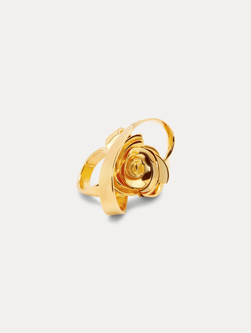 Geometric Rose Ring Front View