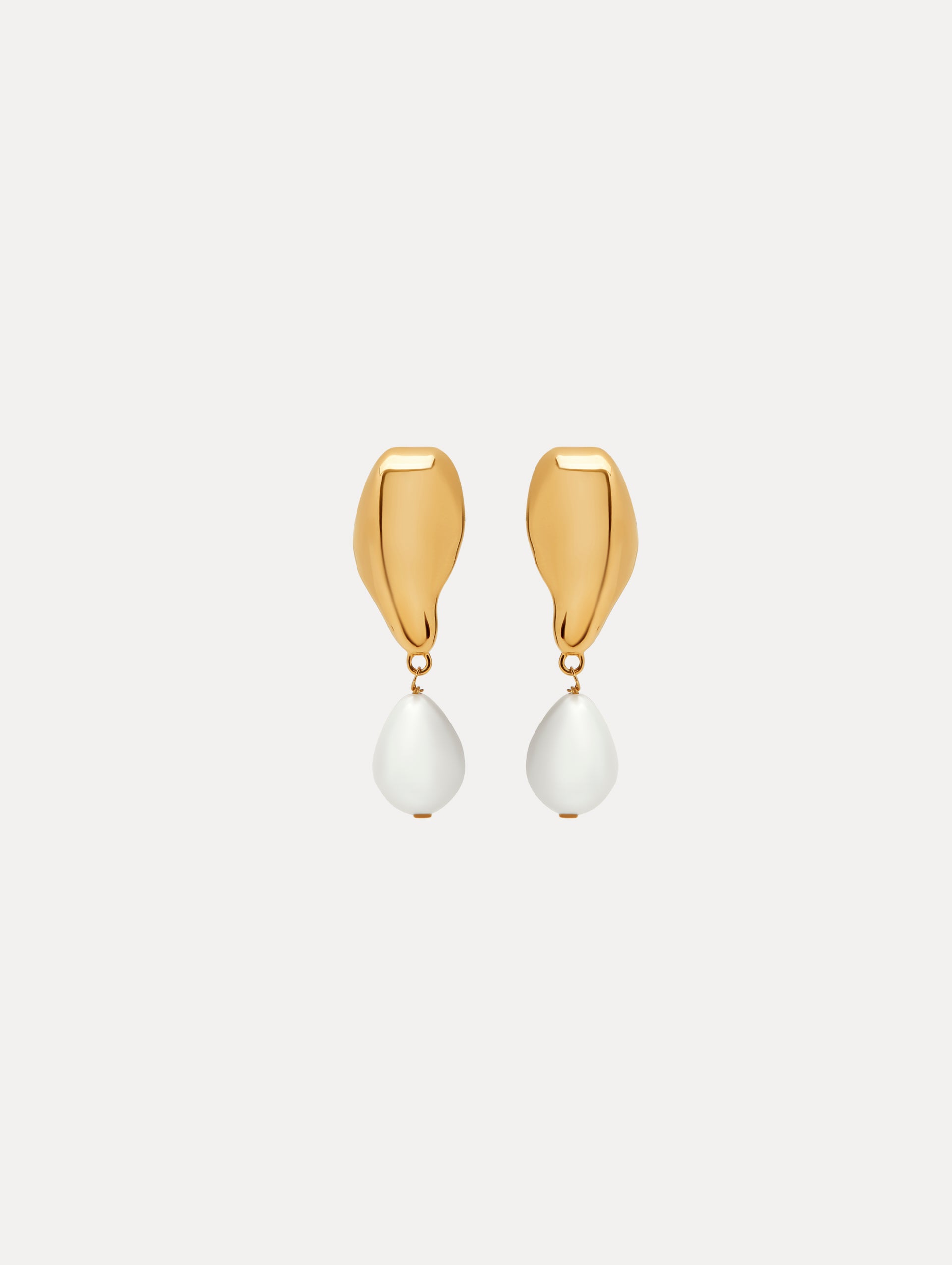 Baroque Pearl Drop Earrings Front View